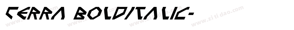 Terra BoldItalic字体转换